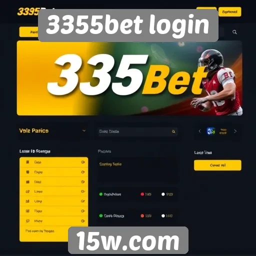 Interface do usuário no site 3355bet login
